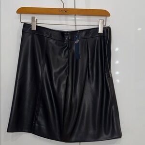 Hollister Black A-Line Leather Skirt